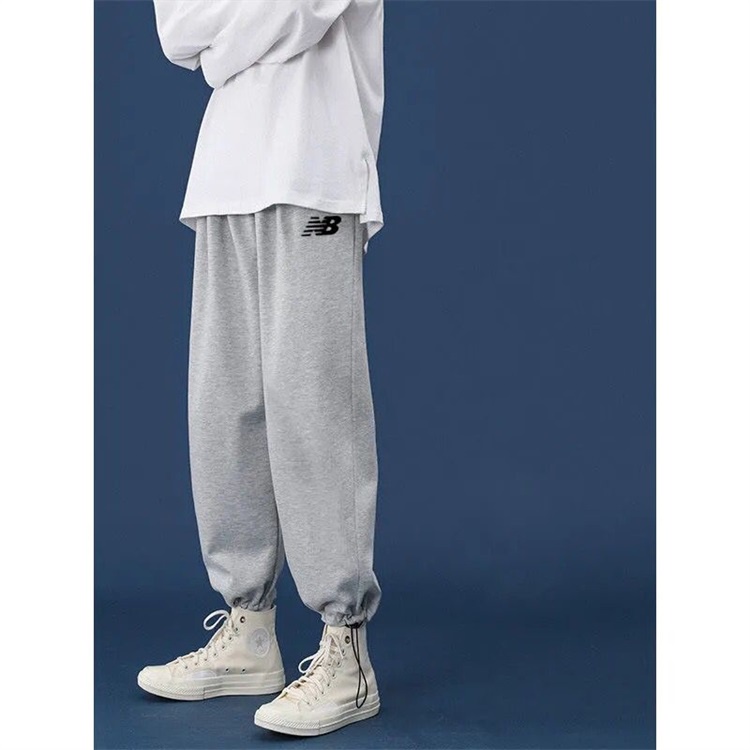 Original New Balance Spring and winter Sweatpants casual pants Unisex Plus velvet Tie feet trousers Fashion all-match Loose Run underwear