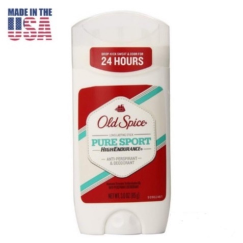 [USA] Lăn sáp khử mùi nam Old Spice Pure Sport 85g Đỏ (sáp xanh trong)  Trắng hương tươi mát - Mỹ