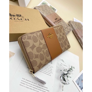 Ví dài C Accordion Zip Wallet xuất xịn full box làm quà