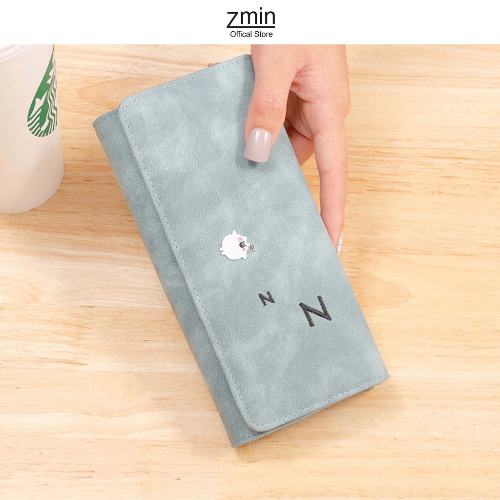 Ví nữ dài cầm tay Zmin, chất liệu cao cấp đựng vừa điện thoại - V007 | WebRaoVat - webraovat.net.vn