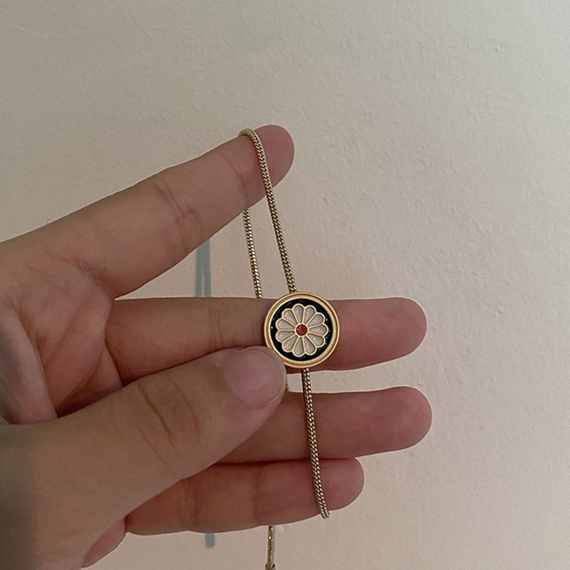 Vòng Đeo Tay Họa Tiết Hoa Cúc Màu Xanh Dương Cổ Điển Ngọt Ngào Dành Cho Nữ