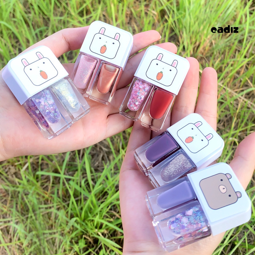 Bộ 2 Lọ Sơn Móng Tay Màu Lì Lâu Trôi Di Động Có Thể Tháo Rời