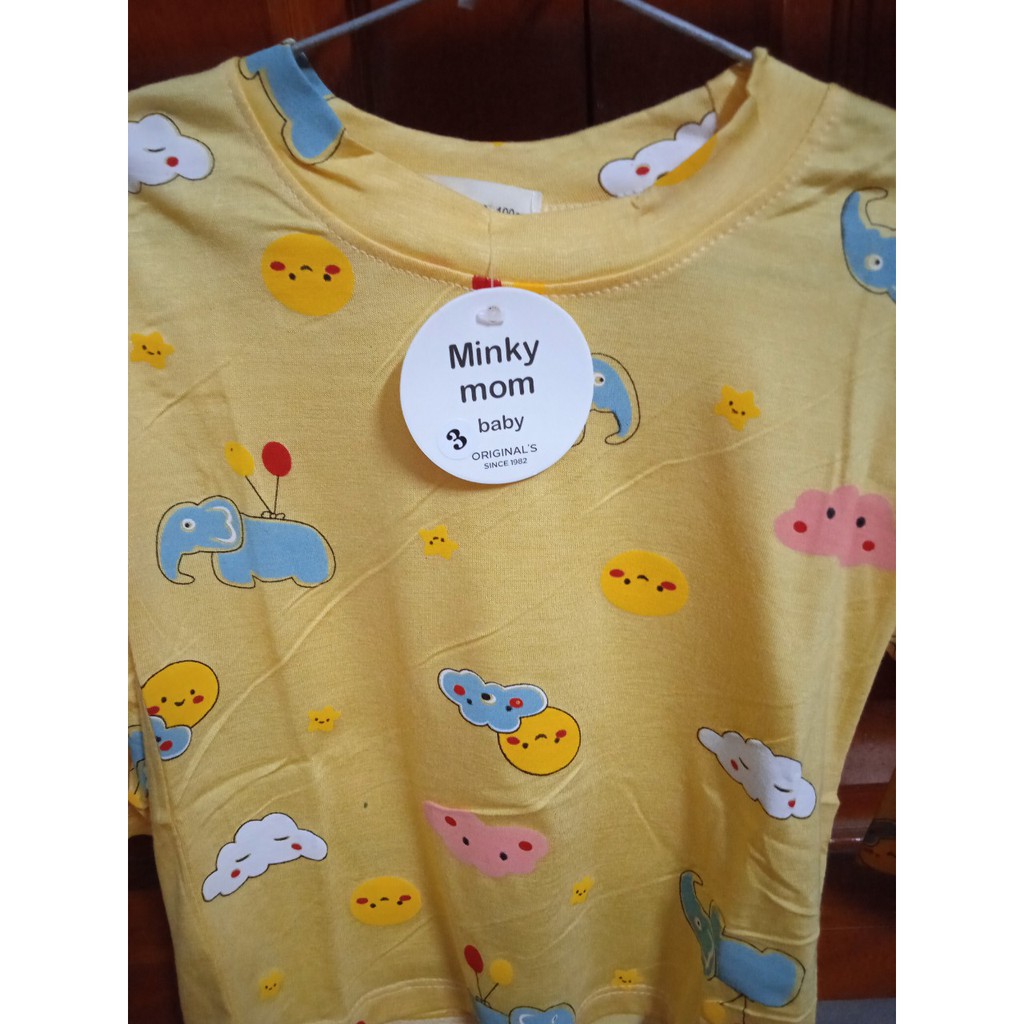 Bộ Quần áo trẻ em Dài Tay Minky Mom Thun Lạnh cho bé