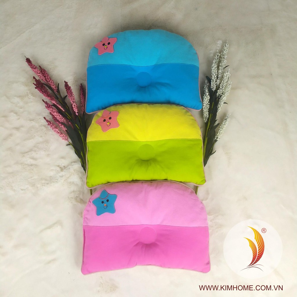 GỐI LÕM CHO BÉ SƠ SINH kara SIÊU MỀM KIM HOME 20x30cm