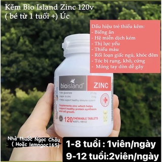 ✅Chính hãng  ✅ Kẽm ZinC Bio Island - Kẽm Úc 120 viên