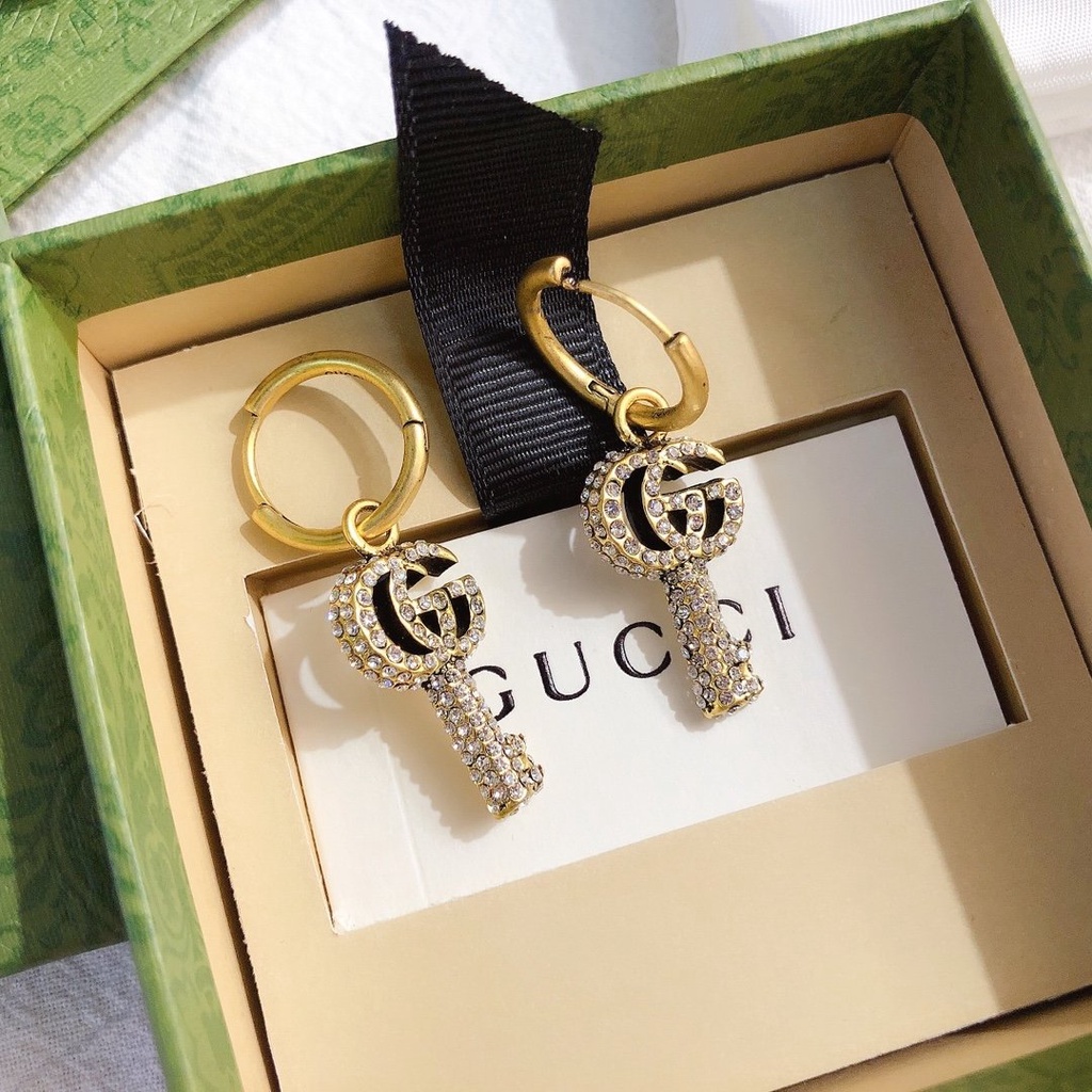Bông Tai Gucci S927 Bằng Bạc Sterling Thiết Kế Đơn Giản Vui Nhộn Thời Trang Cho Nữ