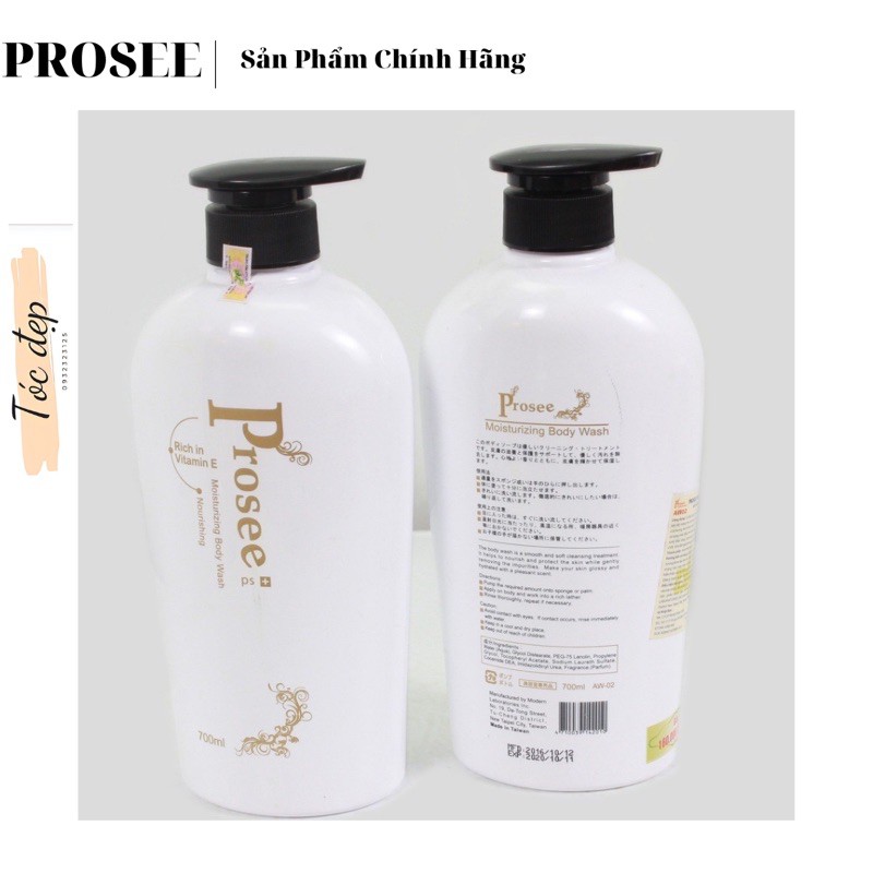 Sữa Tắm Trắng Da PROSEE 700ml [chai trắng]