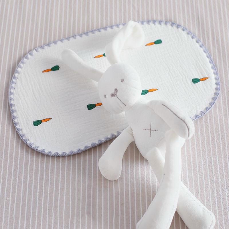 Manny. Gối xô sơ sinh cotton 10 lớp mềm mại, thoáng khí cho bé loại 1