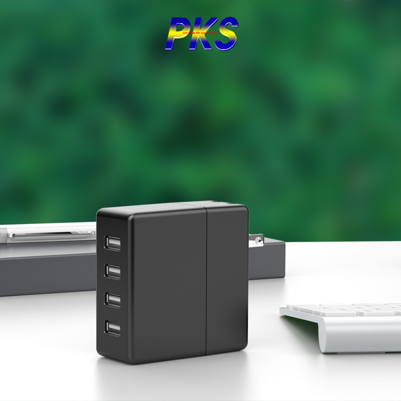 Bộ sạc thông minh - Bộ sạc tường USB 4 cổng ORICO với Công nghệ sạc thông minh màu trắng (DCK-4U) - Hàng chính hãng