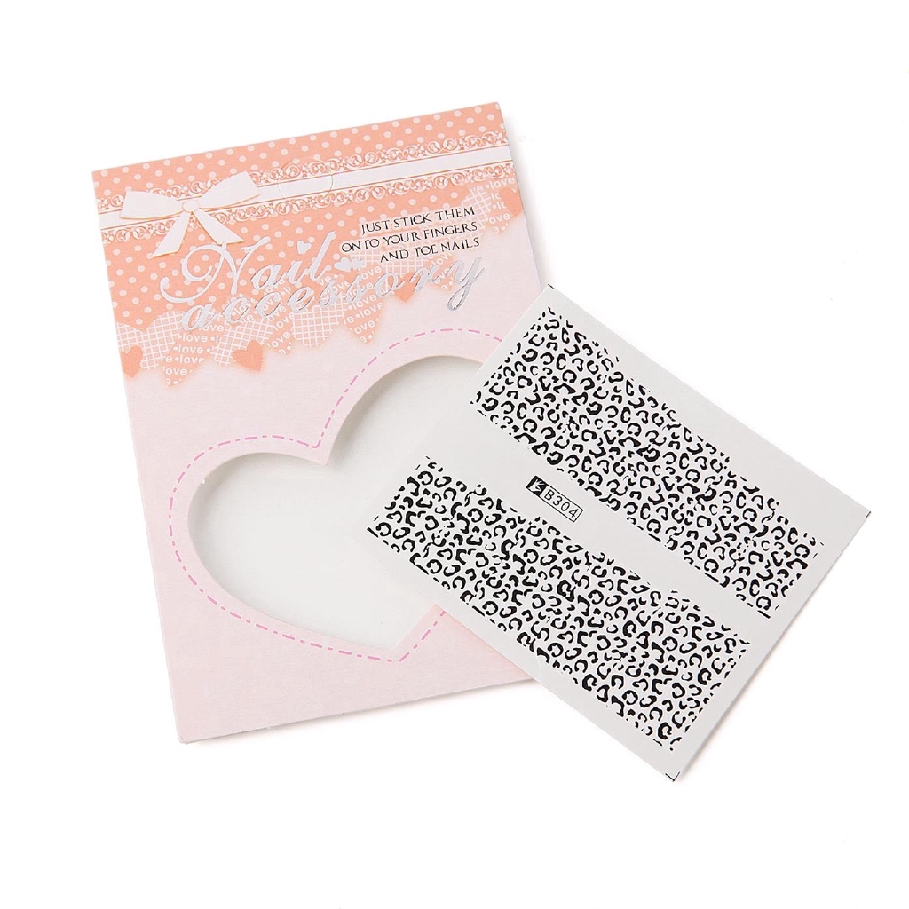 Tờ Miếng Dán Trang Trí Móng Tay Họa Tiết Da Báo Đẹp Mắt