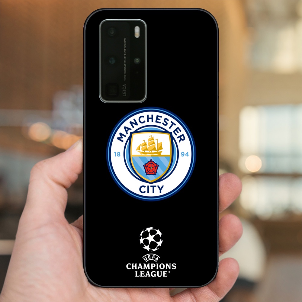 Ốp lưng Huawei P40 Pro viền đen in hình Manchester City MC