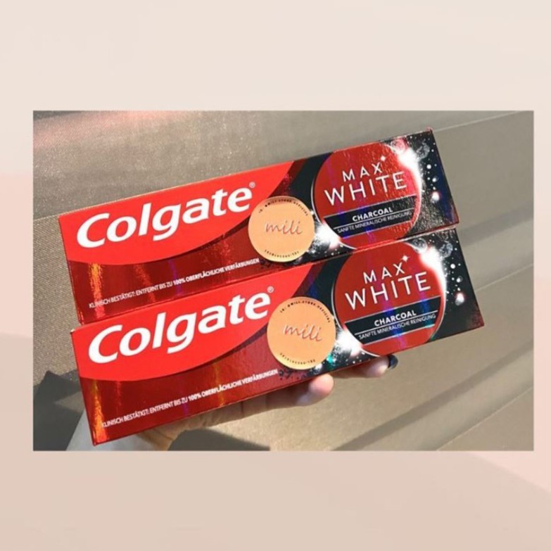 Kem đánh răng Colgate max white than hoạt tính HÀNG ĐỨC [ĐI AIR - ĐỦ BILL]