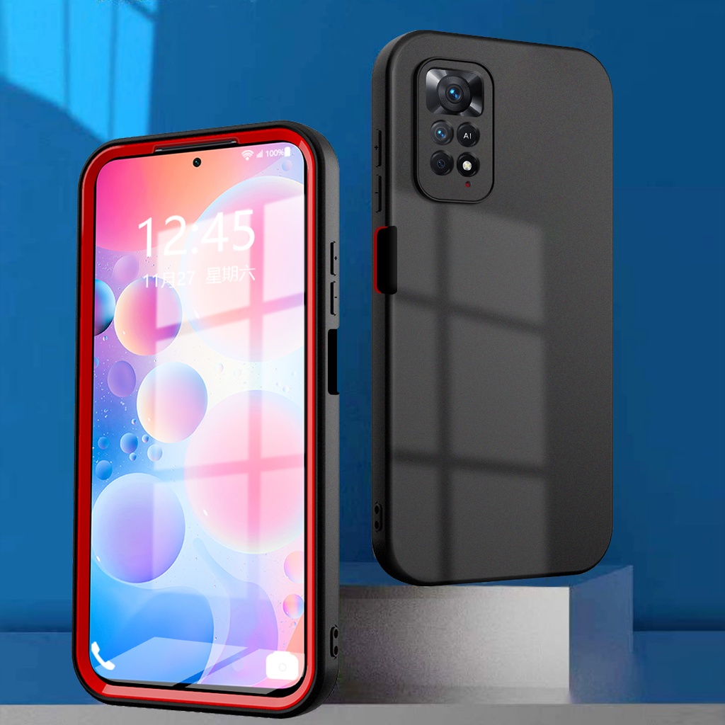 Ốp Điện Thoại Silicone Hai Màu Kẹo Cho Xiaomi Redmi Note 11S 10S 9S 11T 10T 11 10 9 8 Pro Max 11 Pro Plus + Redmi 10C