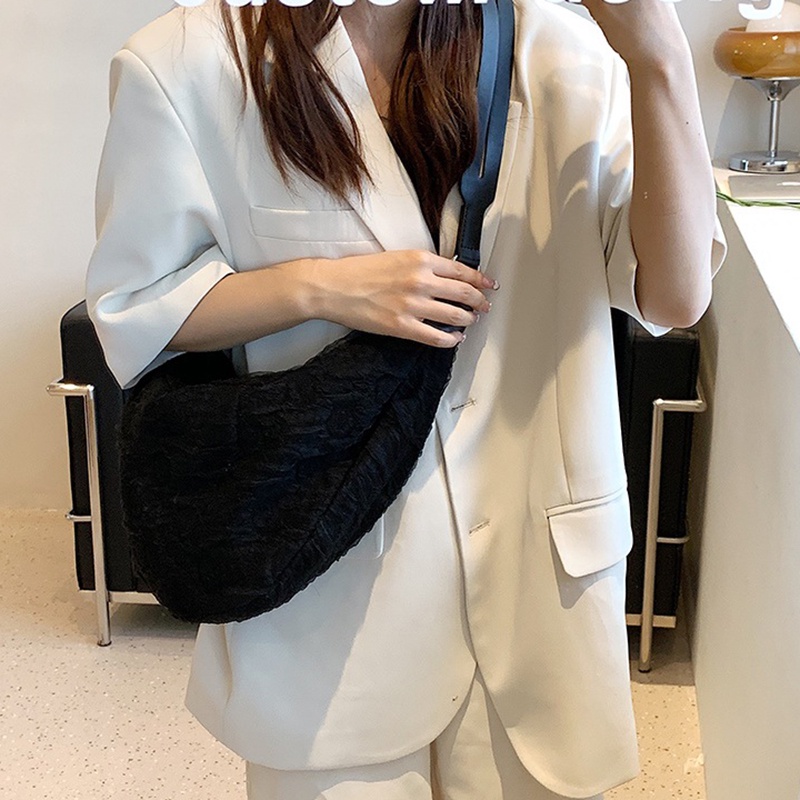 Túi IELGY đeo chéo có khóa kéo phong cách đường phố Hàn Quốc cho nữ