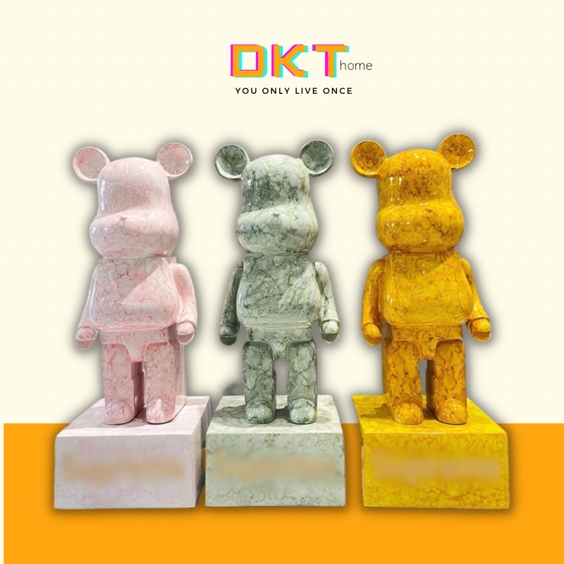 Tượng Bearbrick 1000% BE@RBRICK 50 cm loang màu tượng gấu trang trí màu