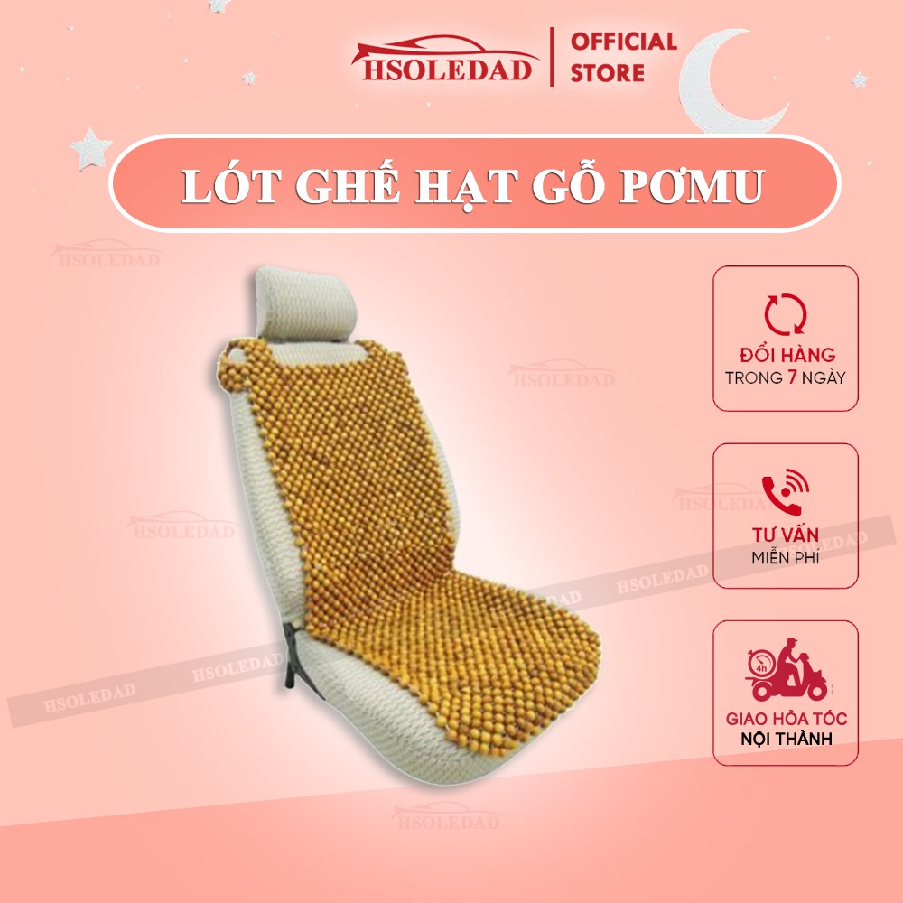 Lót ghế hạt gỗ pơ mu, hạt to, để mộc, vân đẹp và rất thơm