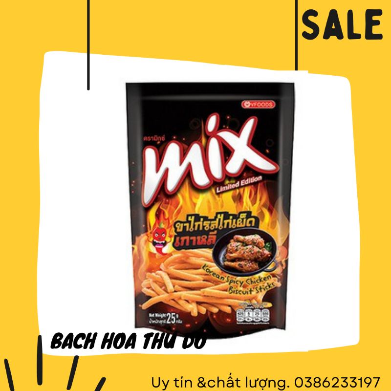 Combo 6 gói Snack bimbim que Mix Thái lan gói 60g giòn giòn