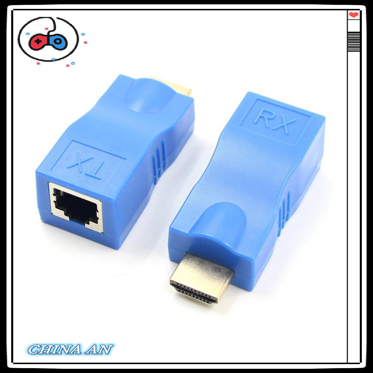 ⚡Hot sản phẩm/HDMI-compatible Extender Transmitter TX/RX Adapter Ethernet LAN Without H P