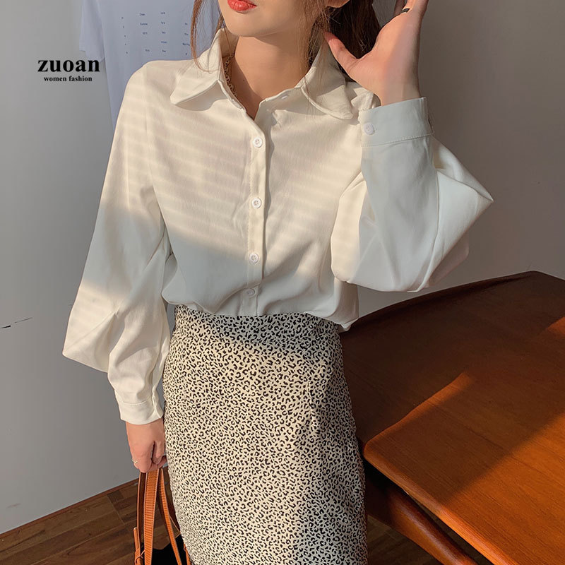 Áo Sơ Mi Nữ Tay Dài Dáng Rộng Màu Trơn Dễ Phối Trang Phục | BigBuy360 - bigbuy360.vn