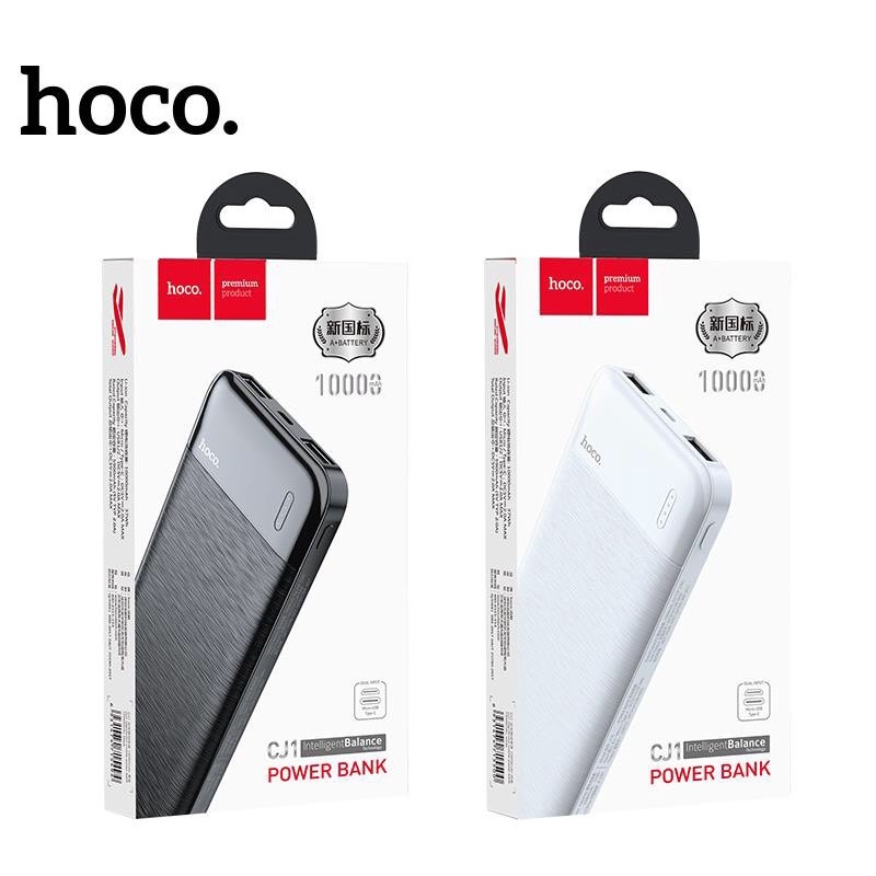 Sạc Dự Phòng Hoco CJ1-10000mAh với 2 cổng USB hỗ trợ sạc nhanh 2.1A tương thích với nhiều thiết bị