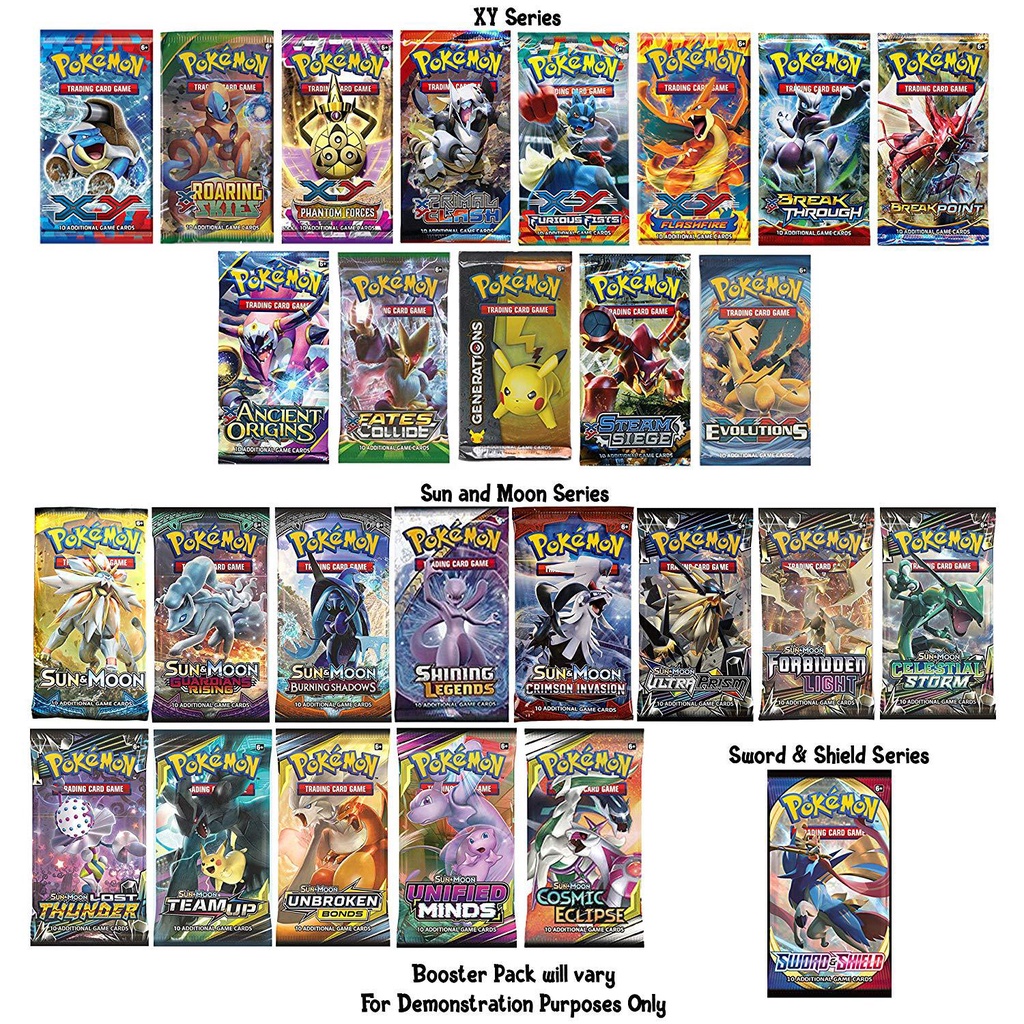 Hộp 324 Thẻ Bài Pokemon Phiên Bản Tiếng Anh Rực Rỡ
