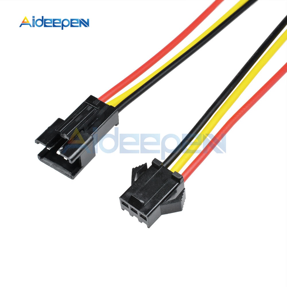 Set 5 Cặp 10 Cặp Phích Cắm 3 Chấu 10cm / 15cm / 30cm jst sm 2p