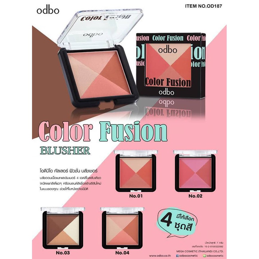 PHẤN MÁ HỒNG ODBO COLOR FUSION BLUSHER OD187 NHẬP KHẨU CHÍNH HÃNG - 2815