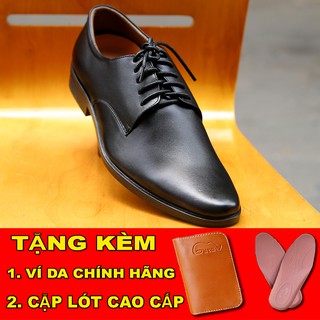 [CHỈ 1 NGÀY] [TẶNG VÍ DA 190K] Giày Tây Nam Đen Bóng Buộc Dây Công Sở Lịch Lãm, Mẫu Giày Tây Được Dùng Nhiều Nhất 2018