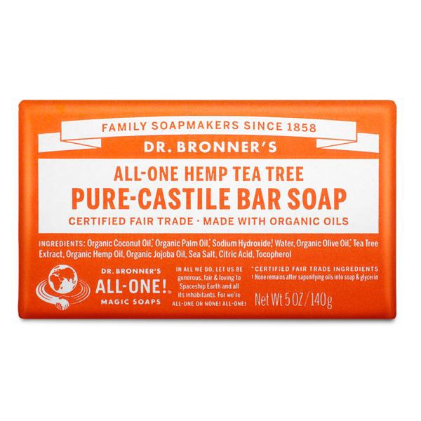 Xà phòng thanh hữu cơ DR-BRONNER'S [HÀNG-MỸ] All-one-Hemp-Pure-Castile-Bar-Soap