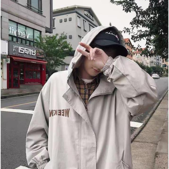 Áo khoác dù unisex form rộng WEEKEND nam nữ phong cách thời trang kmg
