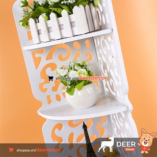 Kệ Góc 4 Tầng Hoa Văn Độc Đáo - DEER DECOR
