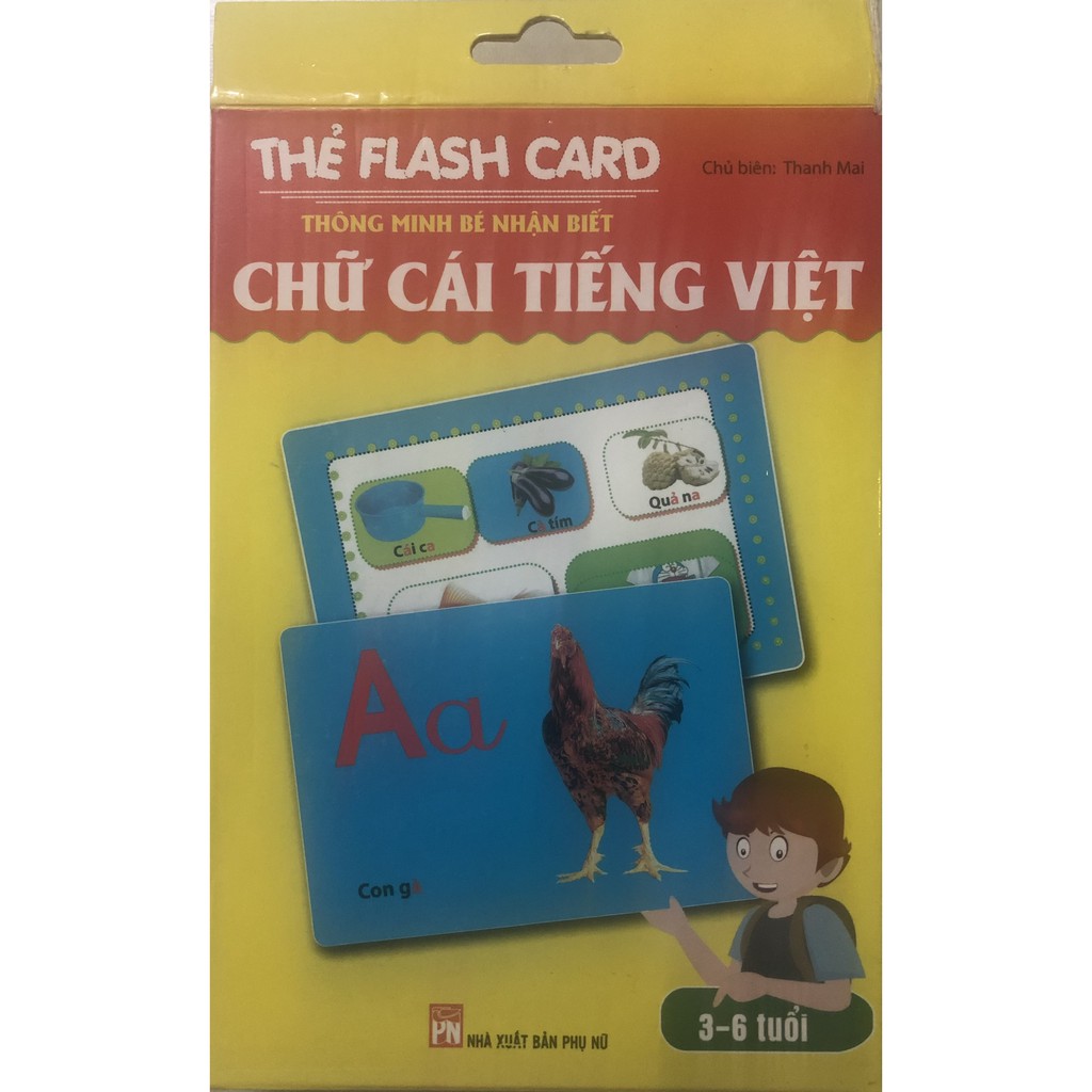 Sách-Thẻ Flash card- Thông minh bé nhận biết chữ cái tiếng việt