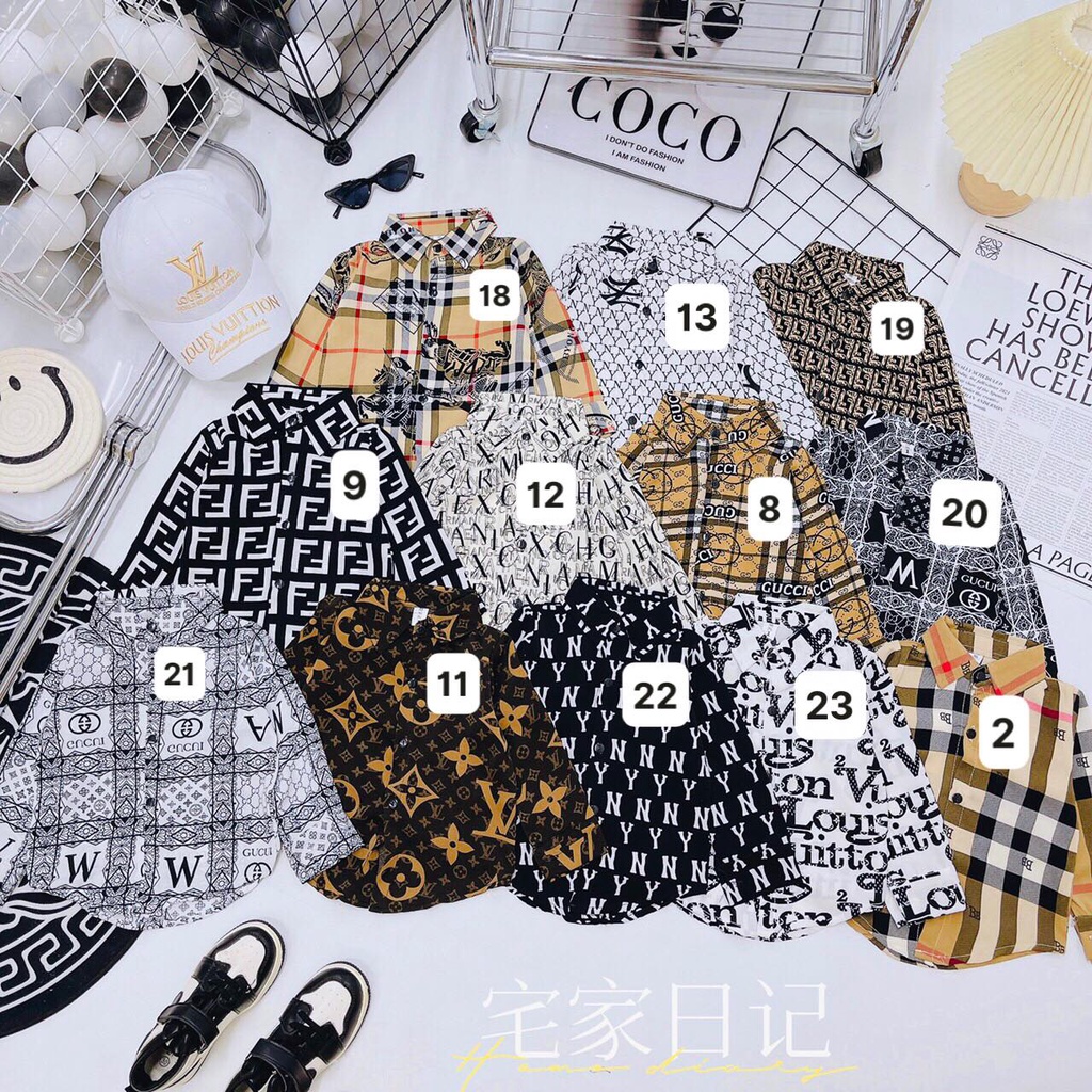 39 MÀU: Áo sơ mi lụa dài tay cực đẹp cho bé trai, bé gái - sơ mi mặc Tết - SMDT