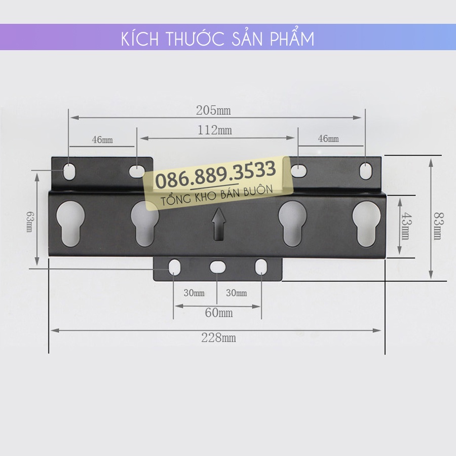 Giá treo tivi thông minh LG016 14 - 24 - 27 - 32 - 40 - 43 inch - Giá Treo Tivi Siêu Mỏng Dễ dàng lắp đặt