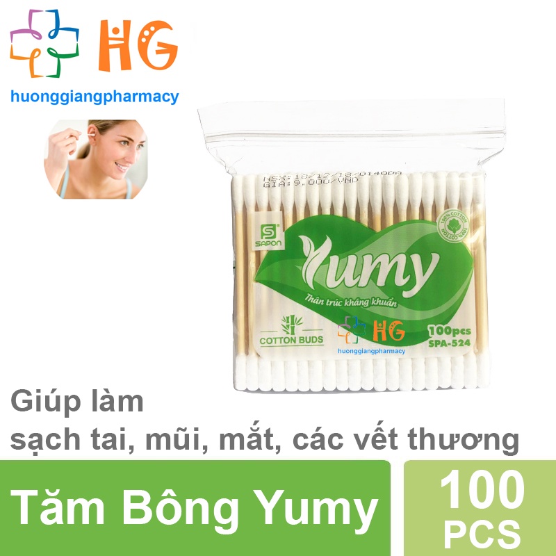 Tăm bông ngoáy tai cao cấp Yumy ✅ Hàng Chính Hãng - Tăm bông cho trẻ sơ sinh, trẻ em, người lớn. Tăm bông gói, lọ