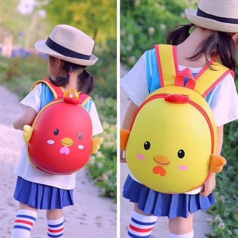 Ba Lô Đi Học Hình Gà Con Dễ Thương Cho Bé