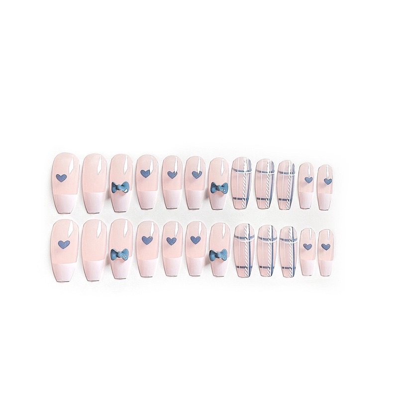 Set 24 móng giả D405 đính đá cao cấp ( Tặng kèm keo và dũa )