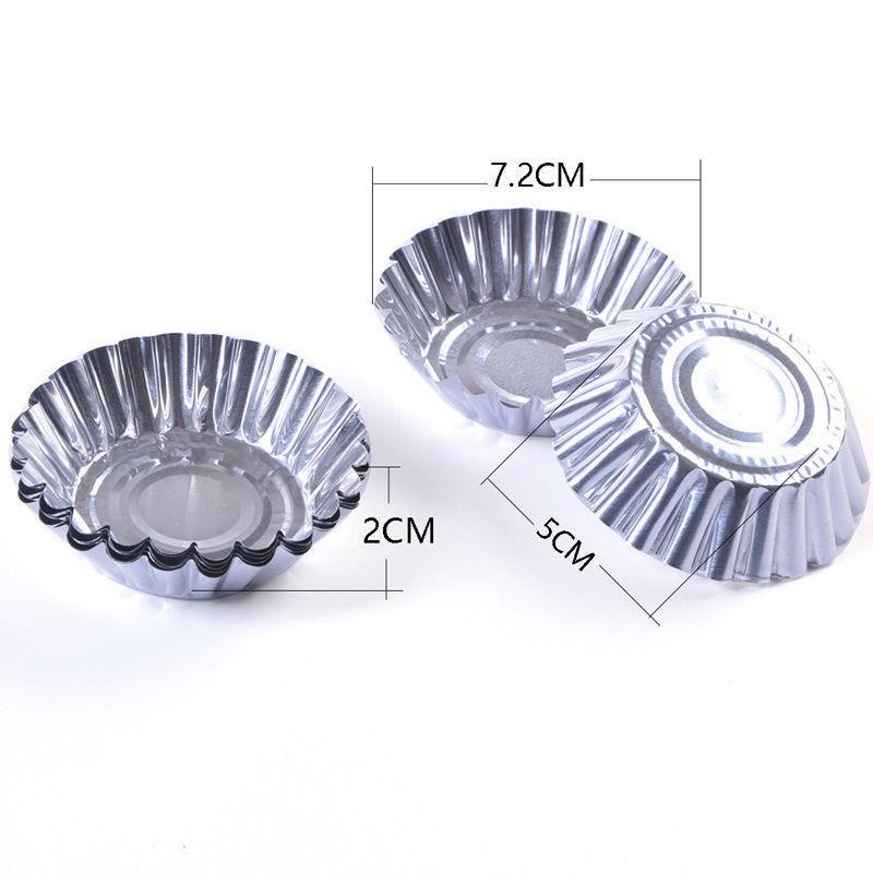 Khay giấy bạc nướng bánh, combo 100 cái tô bạc nướng bánh size 7.2cm
