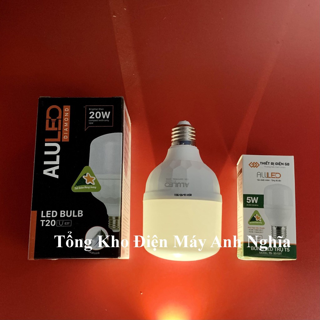 BÓNG ĐÈN LED TRỤ BẦU NHÔM SIÊU BỀN 5W - 10W - 15W- 20W - 30W - 40W - 50W - 60W ALULED