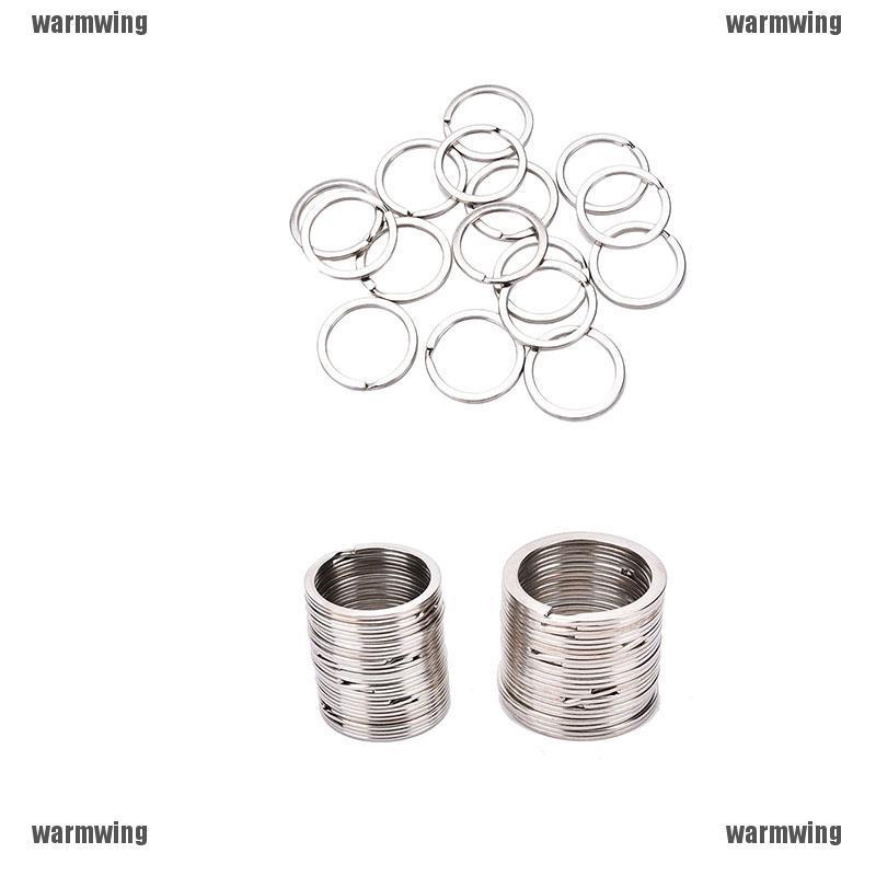 Set 100 Móc Khóa Tròn Bằng Thép Không Gỉ DIY # 2
