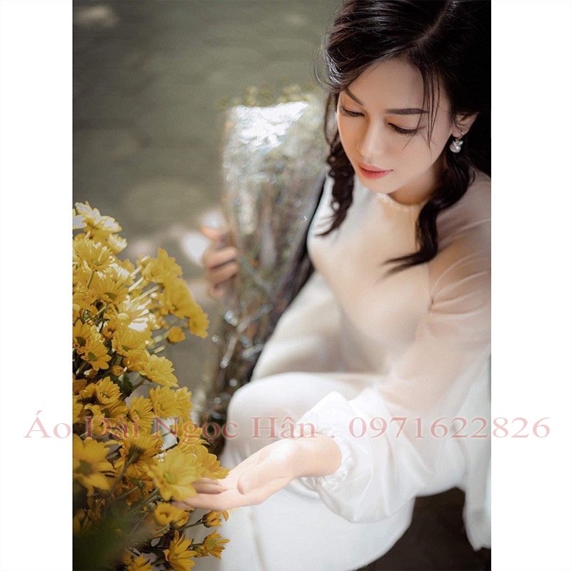 Áo Dài Cách Tân Nữ Tay Bồng  4 Tà TK26