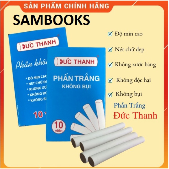 Combo 12 hộp phấn Đức Thanh trắng không bụi (10 viên/hộp)