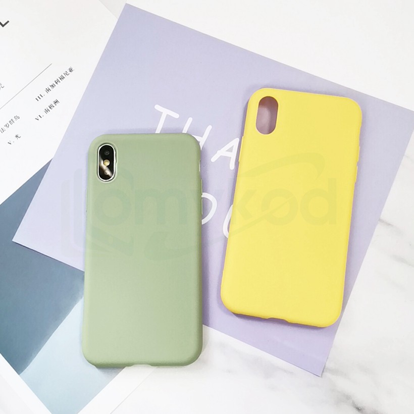 Ốp điện thoại màu trơn siêu mỏng dành cho iPhone SE 2020 7 8 XR Xs Max | BigBuy360 - bigbuy360.vn