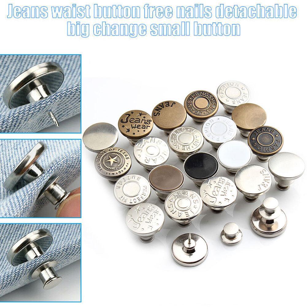 Nút gài quần jeans 17mm không cần ghim có thể điều chỉnh dùng may quần áo DIY tốt nhất