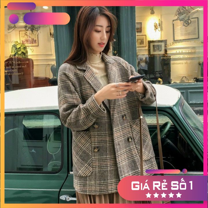 Áo Dạ Kẻ Hàng Quảng Châu Cao Cấp, áo 2 lớp dày với thiết kế phong cách hàn quốc, hàng cao cấp loại 1