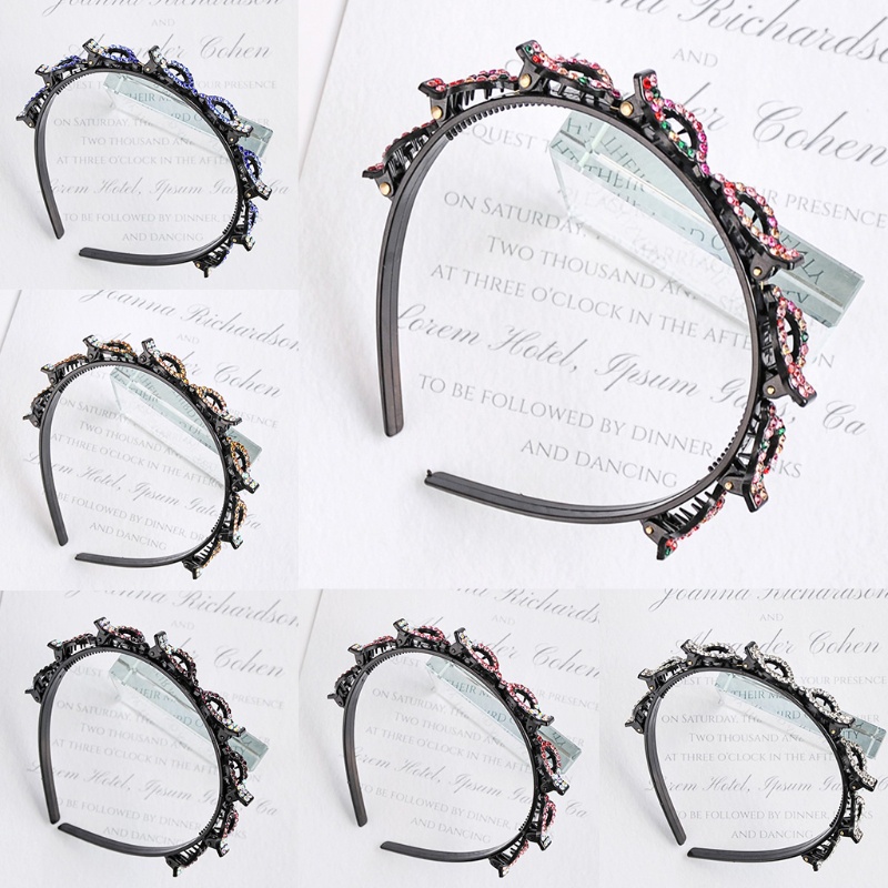 Cài Tóc Dạng Xoắn Hai Lớp Đính Đá Thời Trang