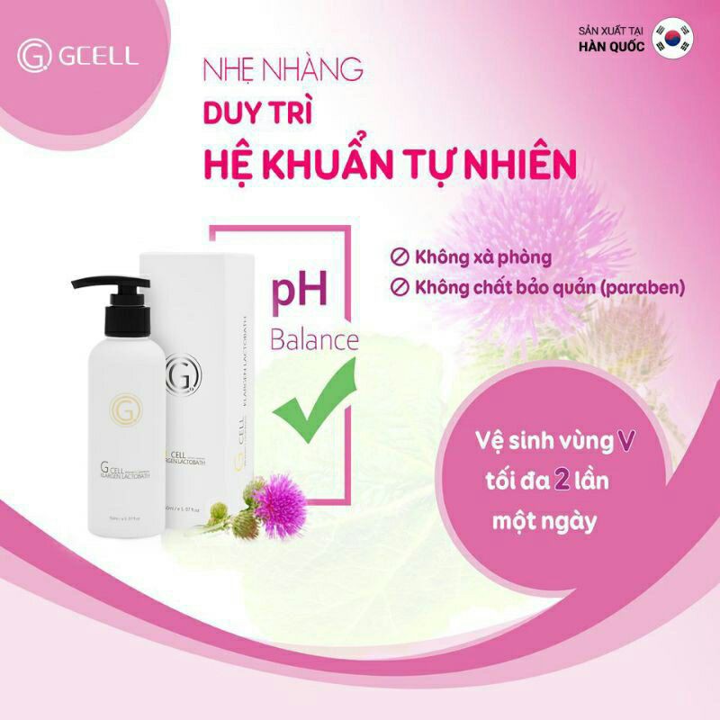 DUNG DỊCH VỆ SINH GCELL HÀN QUỐC (tặng  mặt nạ  cao cấp )