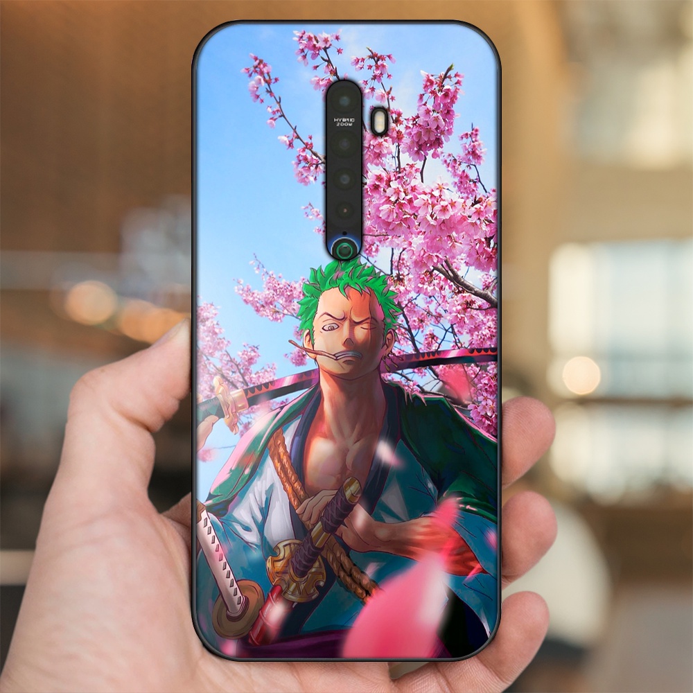 Ốp lưng Oppo Reno 2 viền đen in hình Zoro One Piece