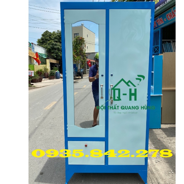TỦ SẮT 2 CÁNH FREE SHIP