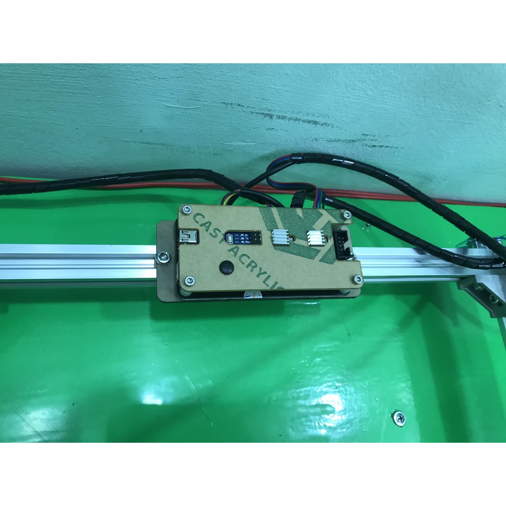 Combo Máy Khắc Laser CNC Mini 30x40 3040 S1- Màu Bạc ( Bảng khắc siêu rộng)+ Đầu Laser Tùy Chọn